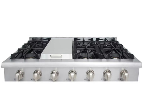 Gas Range-Top with Griddle and Knobs Portable