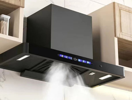 T-Shaped Range Hood with Variable Frequency Quiet Operation Smoke Separation Automatic Cleaning